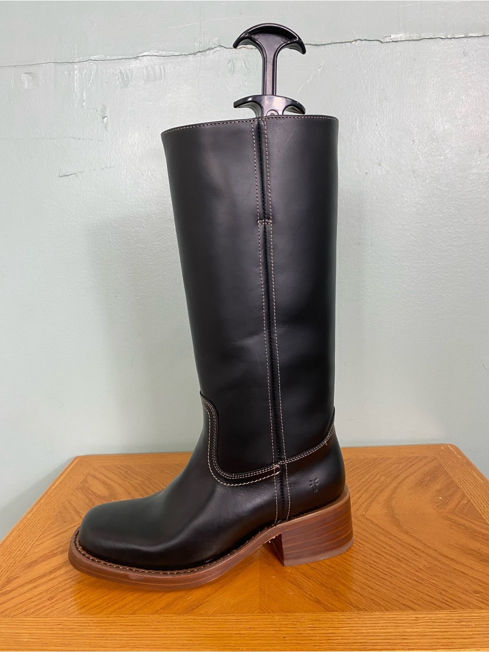 Frye Campus 14L Boots Leather Black Size 7.5 NOSKU - Picture 4 of 10